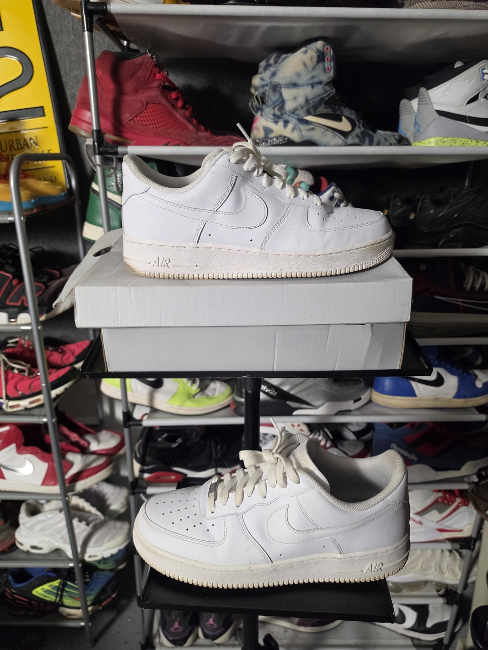 🔥 Nike AF1 White Low-Top Air Force Men Size 10.5 Athletic Sneakers